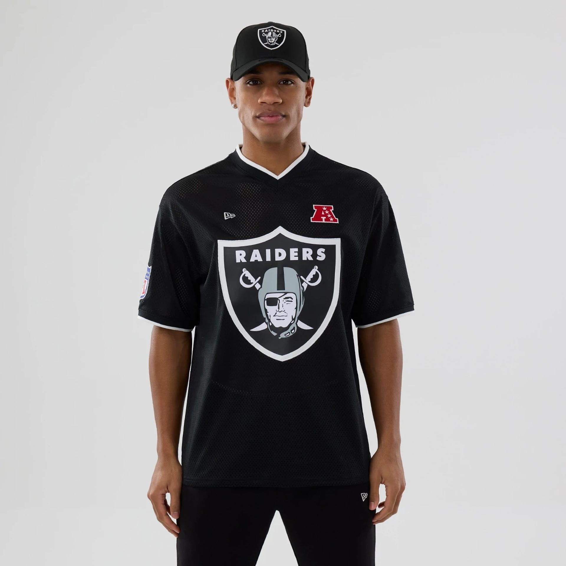 T-shirt New Era Oversize en Mesh Las Vegas Raiders NFL Noir