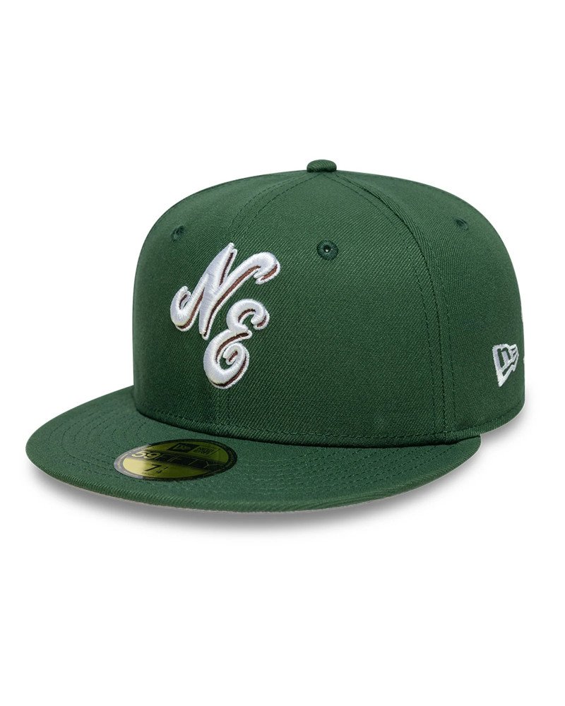 Casquette New Era 59FIFTY Heritage Script Vert Foncé