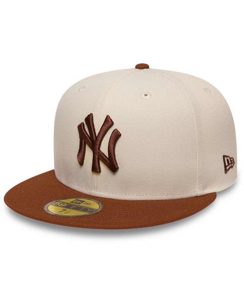 Casquette New Era 59FIFTY New York Yankees League Essential Crème & Marron