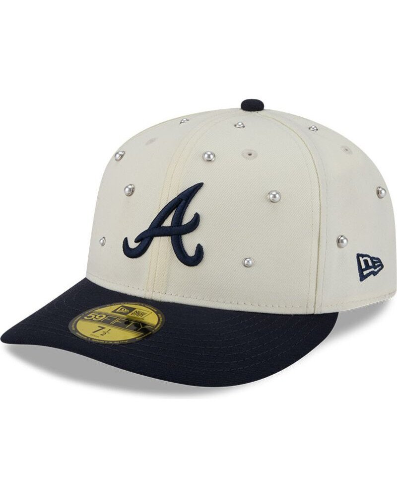 Casquette New Era 59FIFTY Atlanta Braves F1 – Blanc Cassé / Bleu Marine