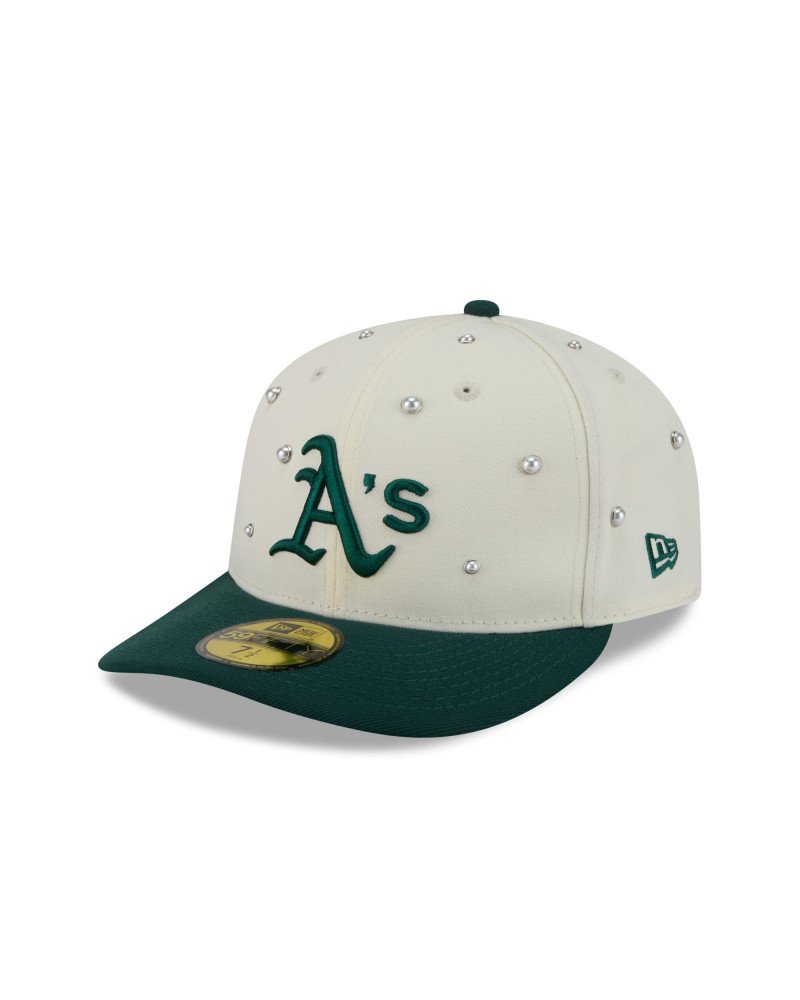 Casquette New Era 59FIFTY Oakland Athletics Injection Pearls – Beige
