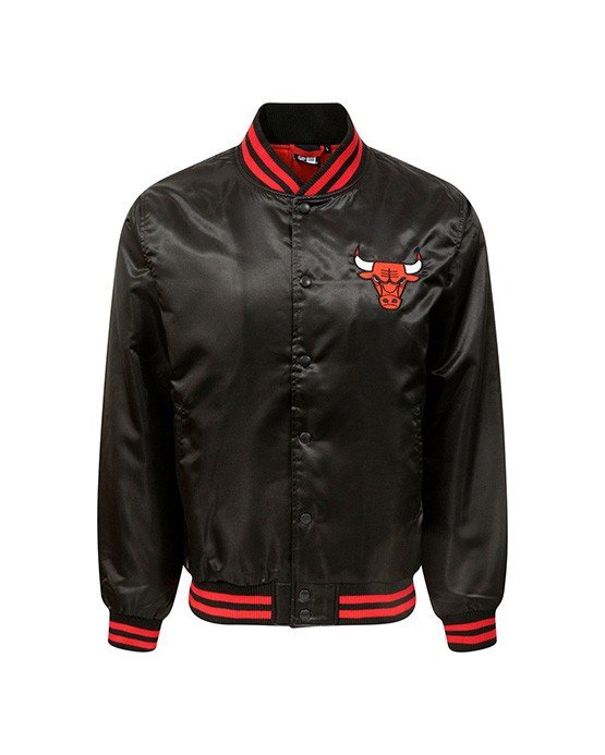 Bomber New Era Noir Chicago Bulls Wordmark