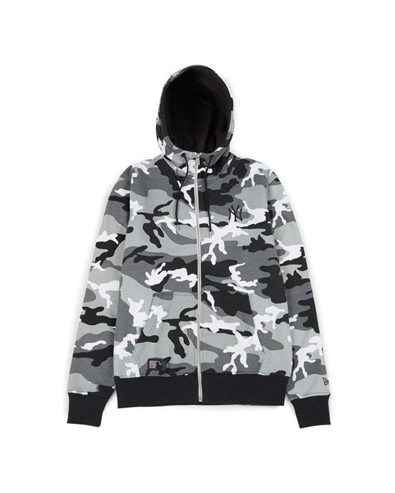 Sweat à capuche camo gris