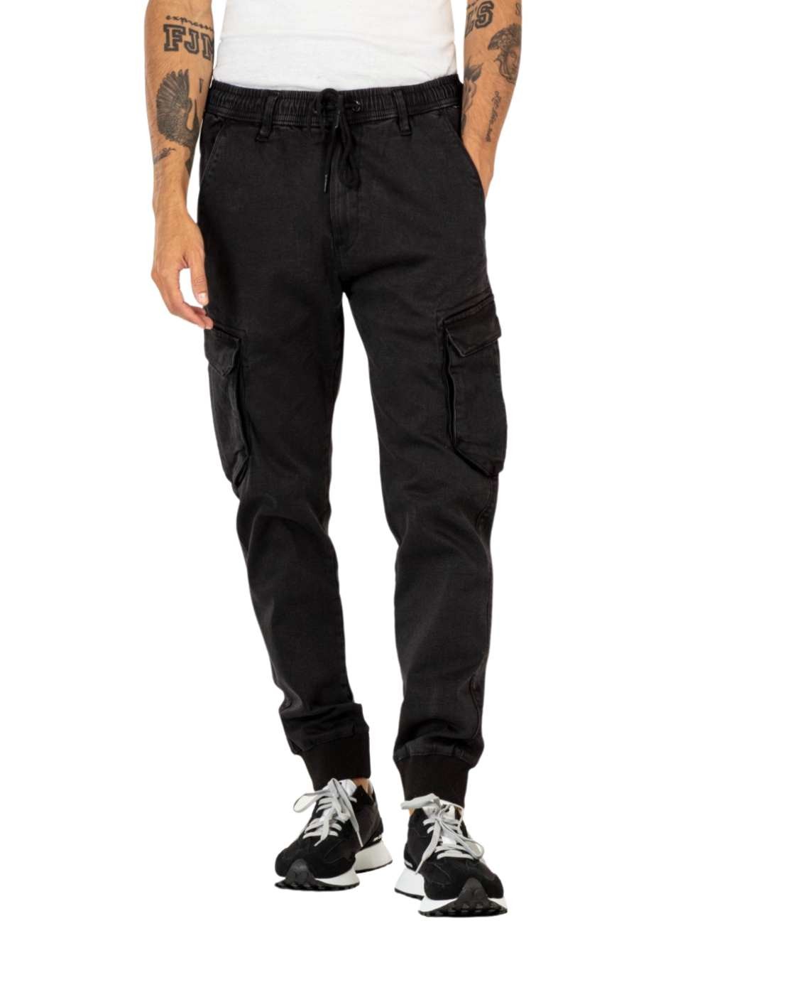 Jogger Pant reell Reflex Rib Cargo Noir Denim