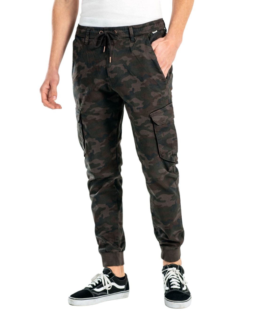 Jogger pant reell Reflex Rib Cargo Black Camo