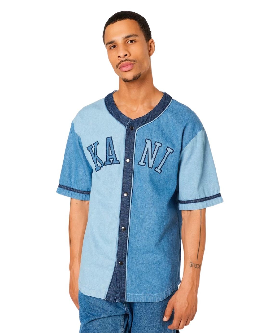 Chemise baseball Karl Kani denim
