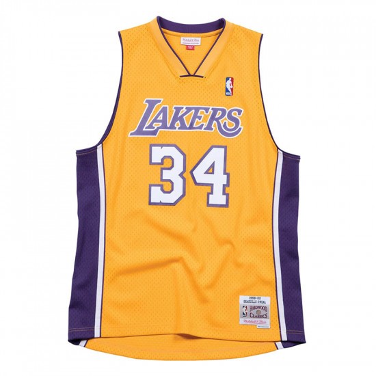 Maillot Swingman Nba Los Angeles Lakers Jaune 1999-00 Shaquille O'Neal