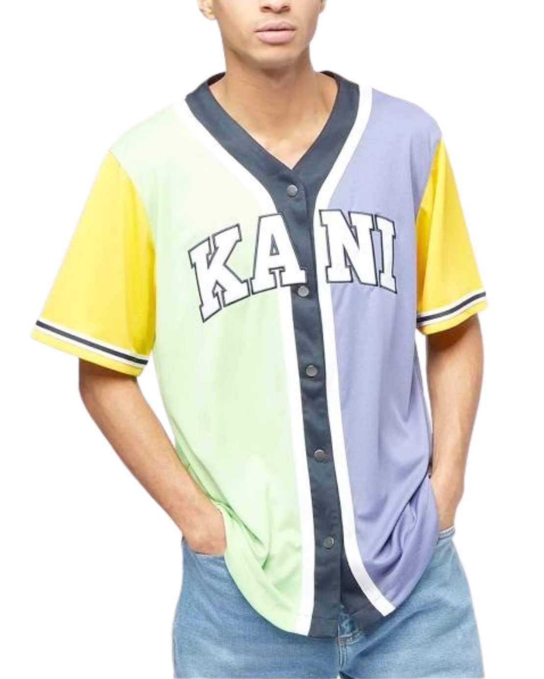 Chemise Baseball Karl Kani Serif Block