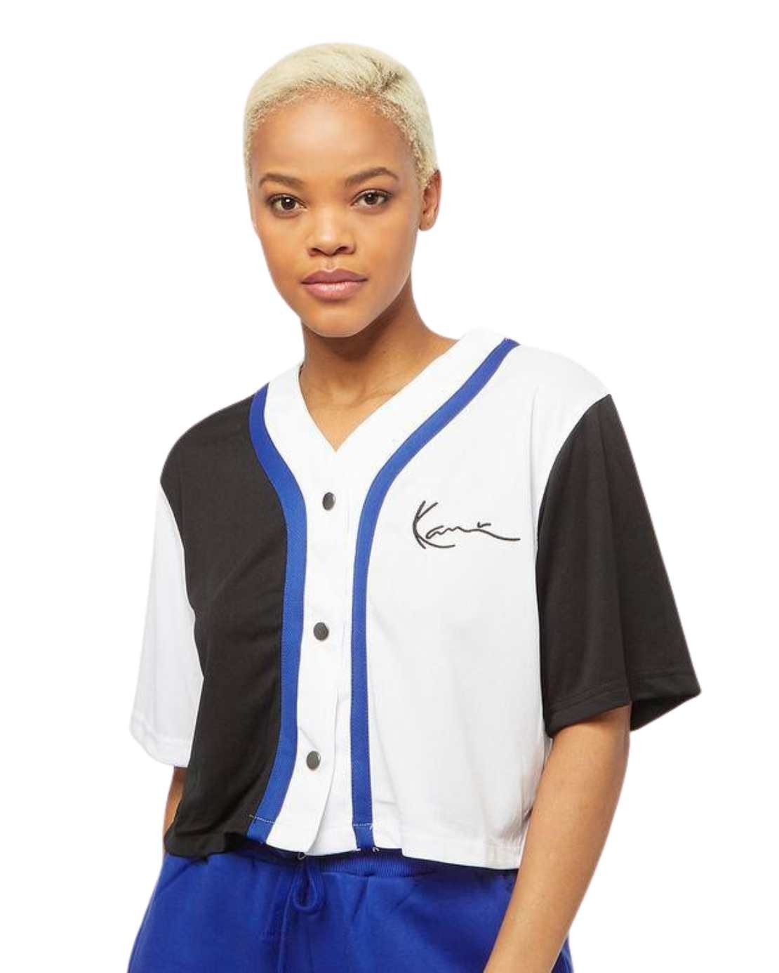 Chemise Karl Kani Signature Color Block Bleu