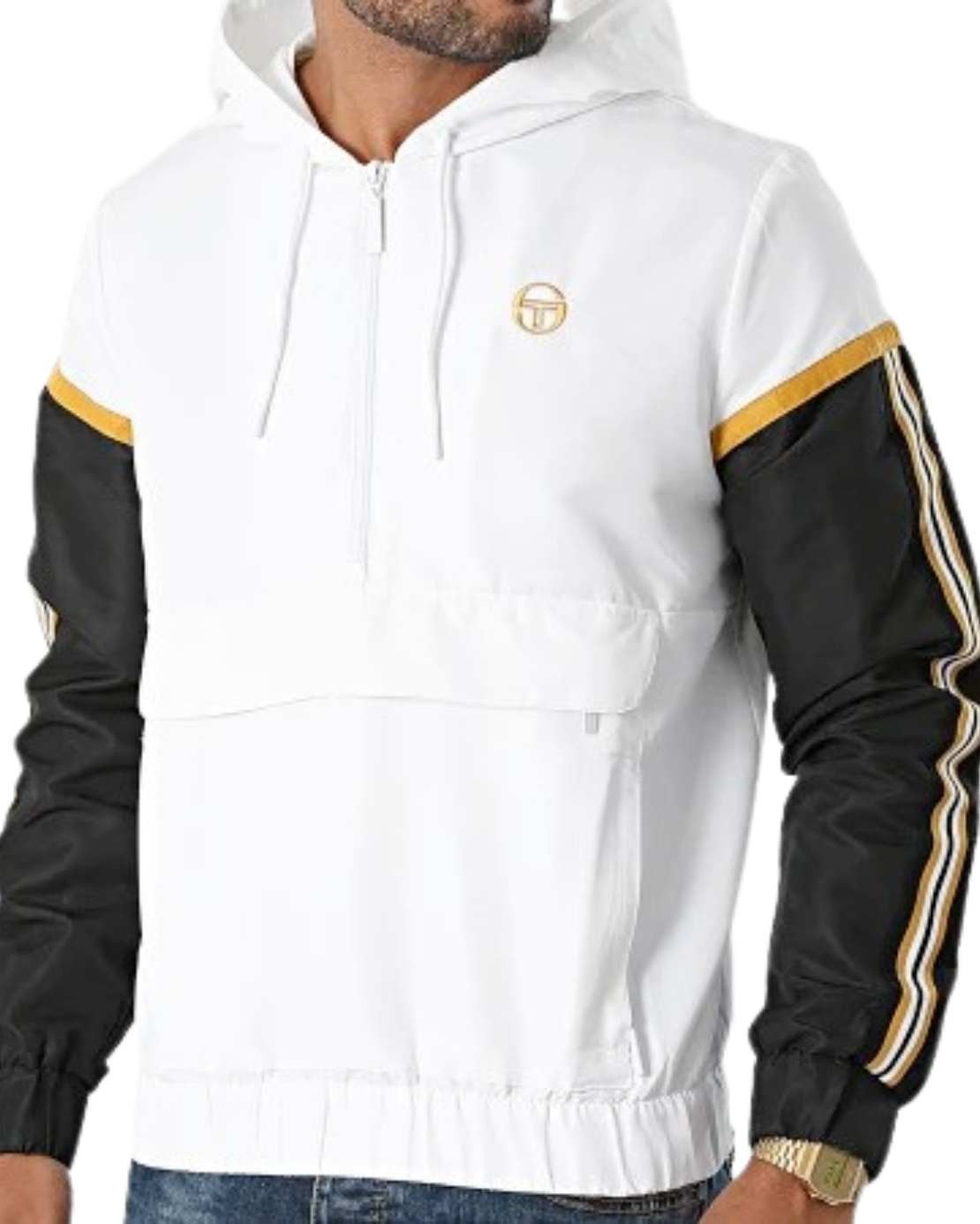 Veste à Capuche Zippé Sergio Tacchini Nion Blanc