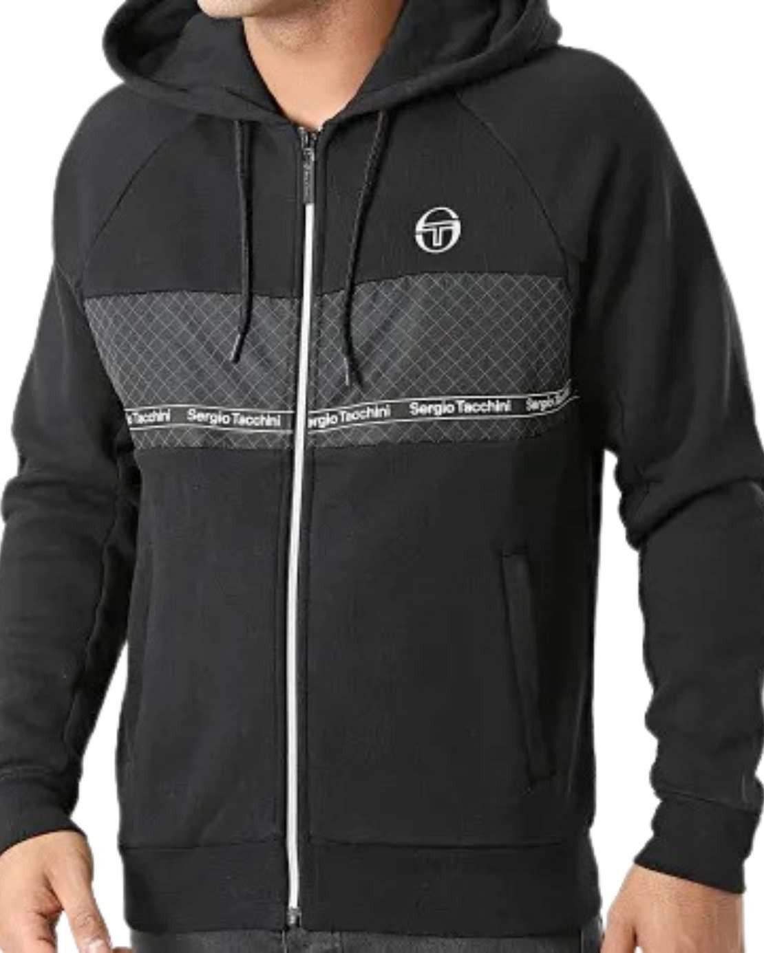 Sweat à Capuche Zippé Sergio Tacchini Nosmud Noir
