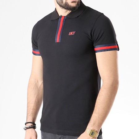 Polo Unkut Lucca Noir Bleu Marine Rouge