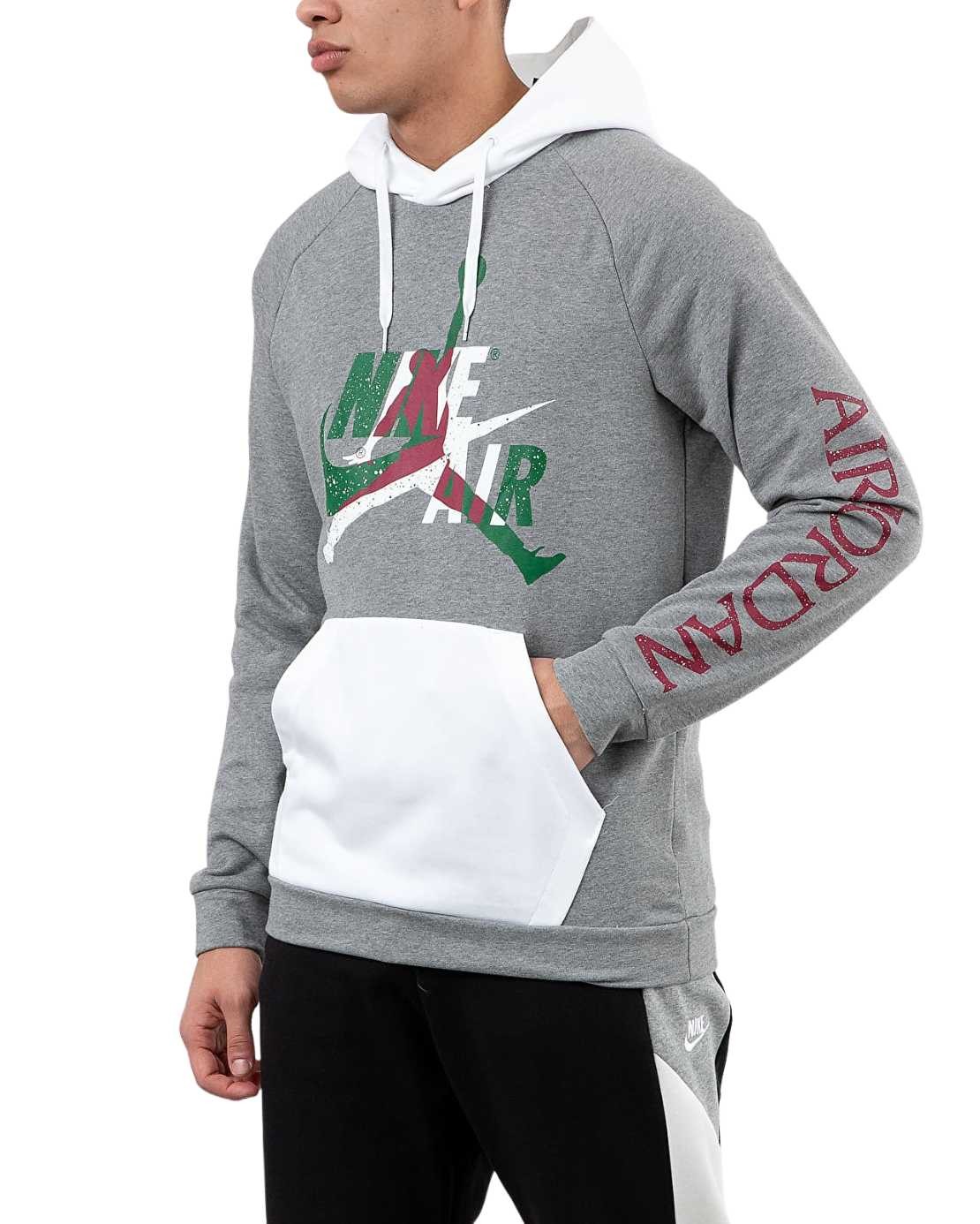 Sweat à capuche Jumpman Classics Fleece Gris